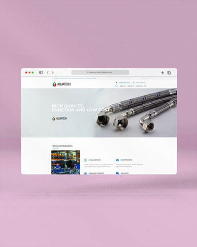 Aquatech Firmasına vermiş olduğumuz Web tasarım ve yazılım hizmeti