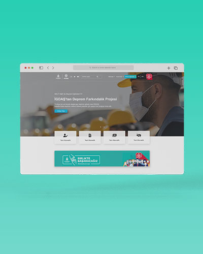 İgdaş Firmasına vermiş olduğumuz Web tasarım ve yazılım hizmeti
