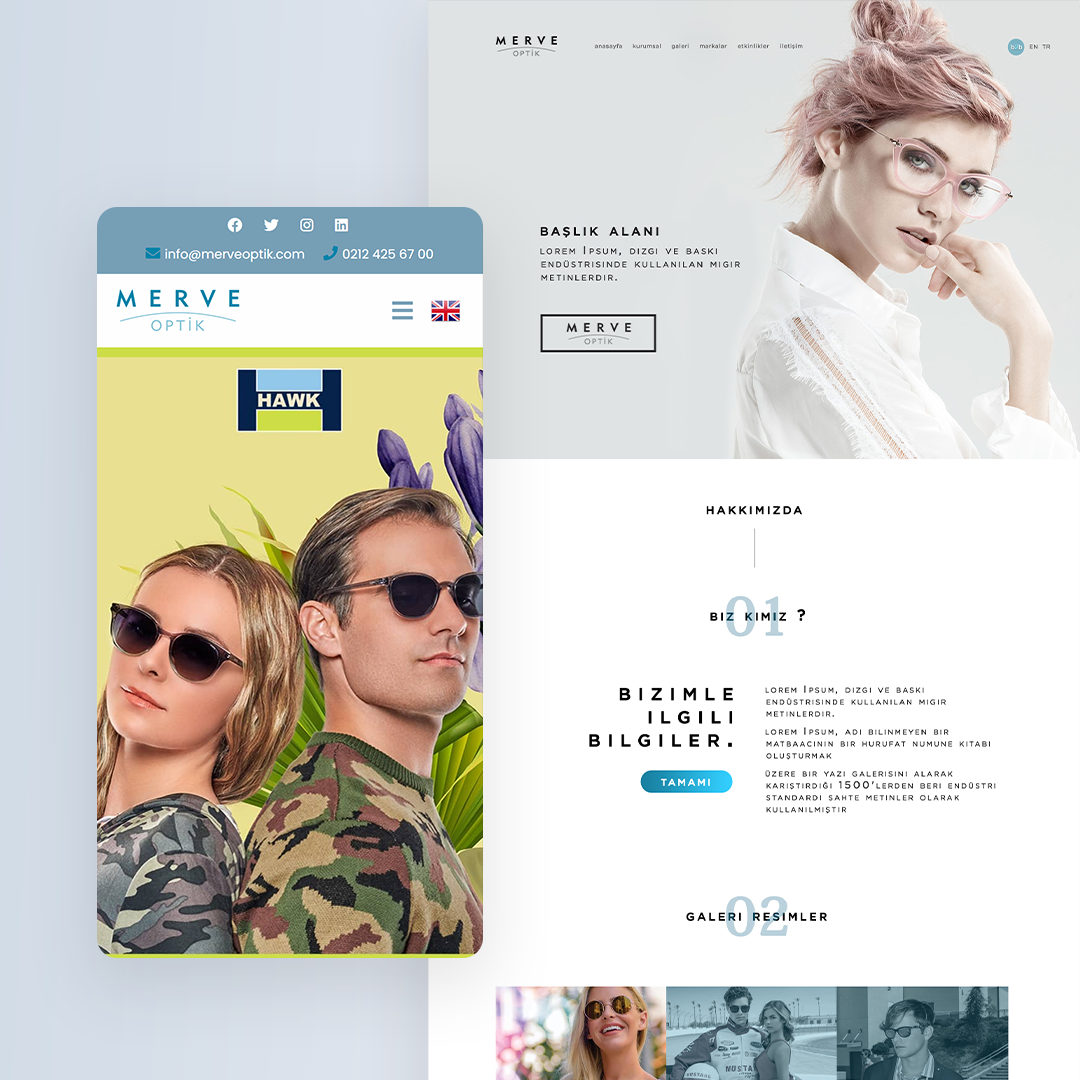 Web sitesi içerik hedeflerimiz belirlendikten sonra SEO hedeflerine uygun ux, responsive web dizayn geliştirmesine başladık.